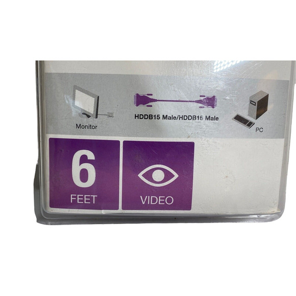 Belkin VGA SVGA Video Cable New In Blister Pack Never Opened - Picture 3 of 6